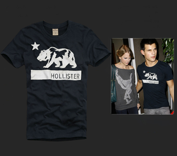 Hollister Hombres De Cuello Redondo Con Gente Fotos Corto Remera HCO4305